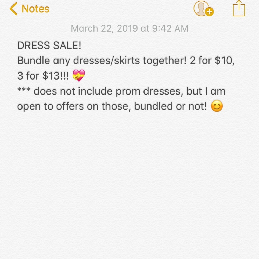 Dresses and skirts